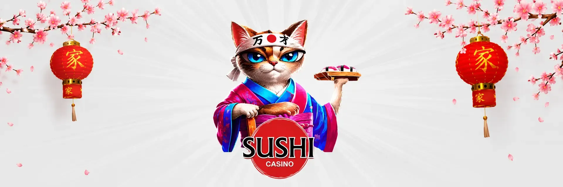 Sushi Casino Sushi Casino online banner with cat